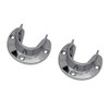 2 x pipe wall bracket, wall bearing, round tube, 1-18, tube diameter 25 mm