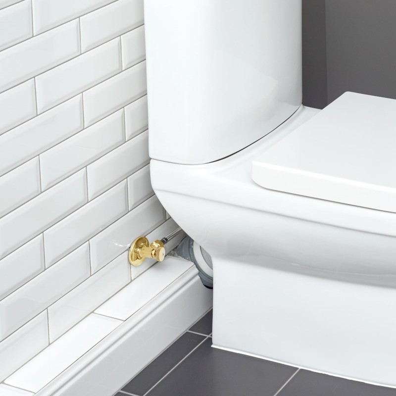Westbrass A105-01 Round Handle Angle Stop Shut Off Valve, 1/2"