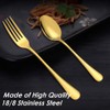 Set of 12, Gold Plated Stainless Steel Dinner Forks and