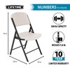 LIFETIME Commercial Grade Folding Chairs, 4 Pack, Almond