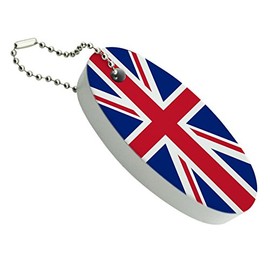 GRAPHICS & MORE United Kingdom Great Britain Union Jack Country Flag Floating Keychain Oval Foam Fishing Boat Buoy Key Float