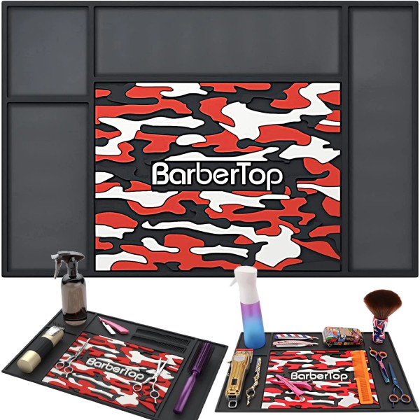 Barbertop Barber Slip Mat, Barber Mat Organizing Salon Haircutting Shaving