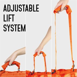 DNALLRINO Service Dog Vest for Large Dogs, Orange Tactical Harness with Military MOLLE, Breathable Mesh & 39g Metal Buckle - Size M for Training & Hiking