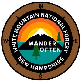 White Mountain National Forest New Hampshire - Wander Often - 3.5" Window Car Truck Decal Sticker Vacation Souvenir Travel Adventure Novelty Theme