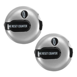 PATIKIL Golf Score Counters Set of 2 Mini Golf Shot Stroke Attachment Counters Clicker Clip for Golfer Glove Bag Hat Silver Tone Black