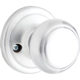 Weiser Troy Satin Chrome Door Knob, Non-turning Interior Door Handles/Dummy Knobs for Wardrobe, Closet Door & French Doors, Cabinet Handle/Cupboard Handles, Traditional Home Décor