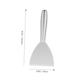 TEHAUX Stainless Steel Scraper Tool Multi Functional Flat Scraper Durable Putty Spatula for Home Cleaning Kitchen Bathroom Use High Hardness Wear Resistant Design