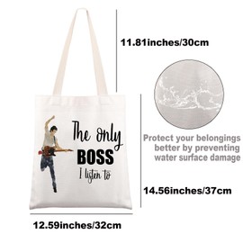 MYSOMY Bruce Fans The Only Boss I Listen to Music Gift Zipped Cosmetic Bag for Rock Music Lovers Singer Merchandise, The Only Bosstb