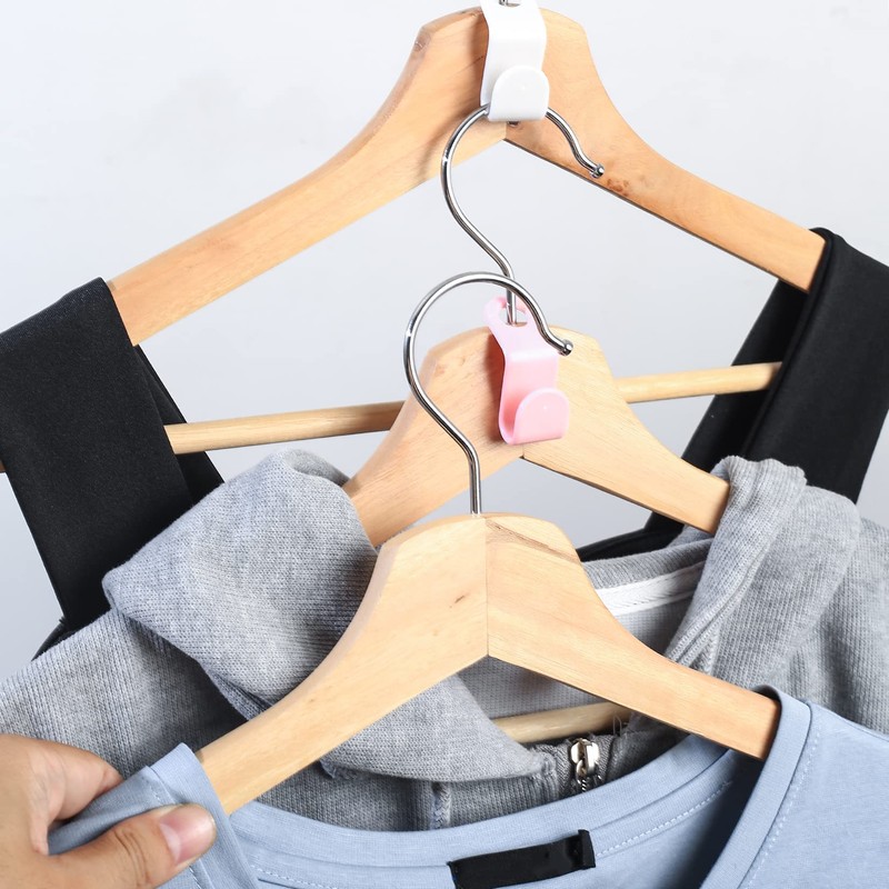 65 Pcs Clothes Hanger Connector Hooks, Space Saver Hangers, Space