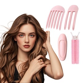 HAIOLORPRO Hair Volume Clip, 4PCS Volumizing Hair Comb Root Clips for Curly, Volume Clips for Roots at the Top, Root Lifting Fluffy Comb Clip Volumizer Tool (Pink)