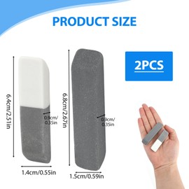 2Pcs Rubber Eraser Sand Eraser Ink Eraser Latex-Free Long Lasting Rubbers Correct Mistakes Easily for Deleted Pencil Ink Art Craft Drawing Home School University