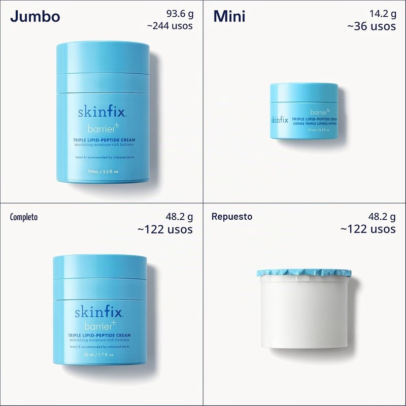 Skinfix-Mini Barrier+ Crema facial con triple lípido y péptidos, 0,5