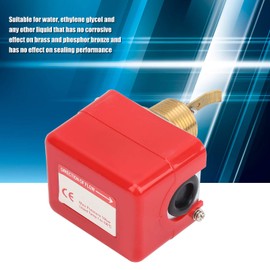 HFS-25 Water Switch Brass Paddle Switch Accessories High Sensitivity 0-60℃ AC220V 15A SPT Output Mode for Water Treatment Systems Air Conditioning