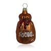 Lauschaer Glas Christmas Tree Decoration Money Bag Hazelnut Matt Christmas