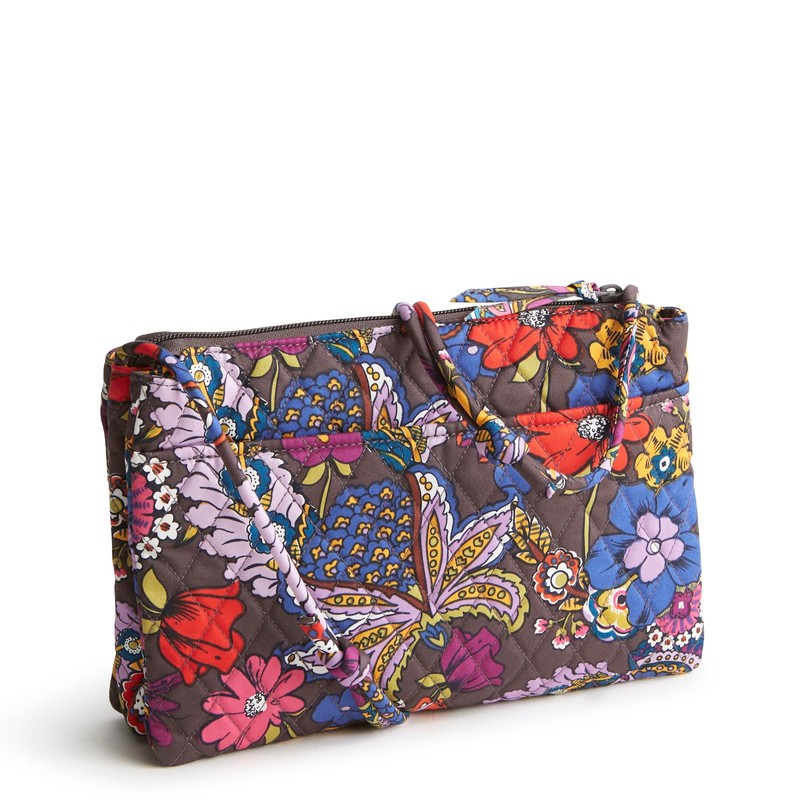 Vera Bradley Women's Premium Cotton Foxbury Crossbody, Colorful Bouquet, One
