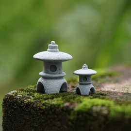 picocosmxiruo Miniature Small Zen Style Stone Lamp,Fairy Garden Supplies,Terrarium/Aquarium Accessories,Plant Decor,Ponds Decoration,Bonsai Forest Accessories,Zen Garden Decoration
