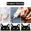 6 Pcs Black Cat Patch Universal Cartoon Peeking Cat Embroidered