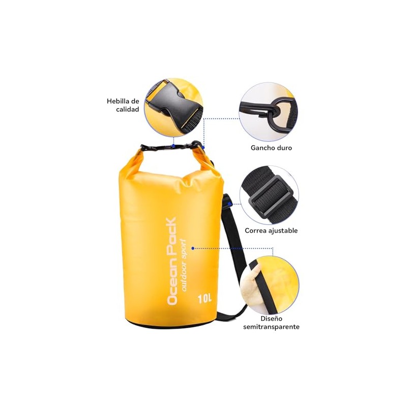 Bolsa Impermeable, Bolsa Seca 20l 10l 5l Con Funda Impermeable
