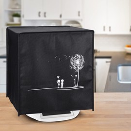 kwmobile Case Compatible with Thermomix TM5 / TM6 - Food Processor Cover - White / Black Dandelion Love