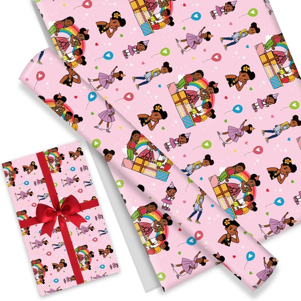 Fuyhiuous 4Pack Gracies Gift Wrapping Paper 20" x 30" Kraft