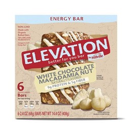 Millville Elevation White Chocolate Macadamia Nut Energy Bars 14.4oz, Pack of 1