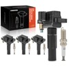 A-Premium Set of 4 Ignition Coil Pack and Iridium Spark