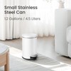 Cesun 1.2 Gallons Small Trash Can with Lid, White Bathroom