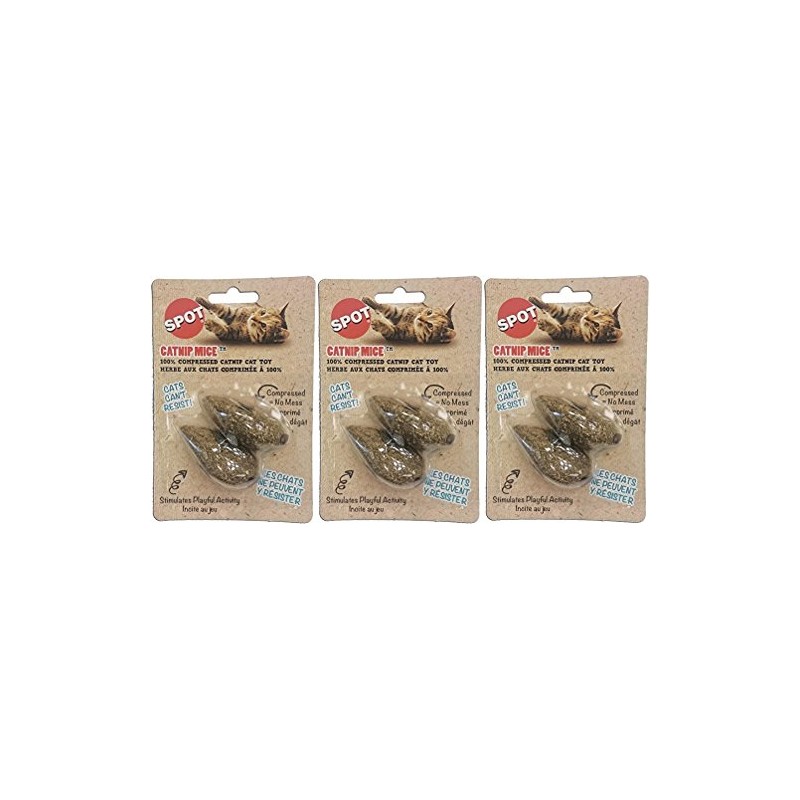 (6 Pack) Ethical Pet 100-Percent Catnip Candy Mice Cat Toy