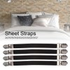 4 piezas elásticas ajustables titulares de sábanas cama entrecruzado cama