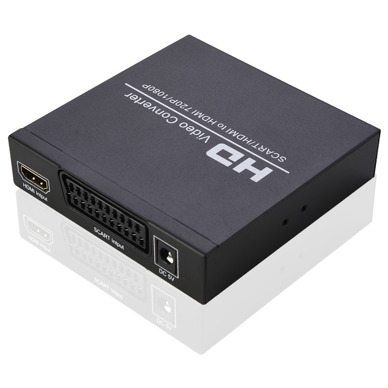 SCART/HD to HD Video Converter Support 720P/1080P Switch PAL/NTSC Switch