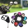 9PCS Golf Club Head Covers Waterproof PU Numbered Golf Club