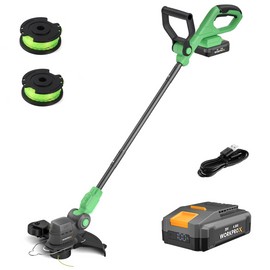 WORKPROX 20V Cordless String Trimmer/Edger 9500RPM 12" Cut 4A Battery Spool Line