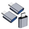 Quwem 3pcs USB C to USB Adapter, Type C Thunderbolt