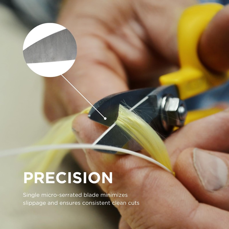 Miller KS-1 Yellow Fiber Optic Kevlar Scissors, Easily Portable Utility