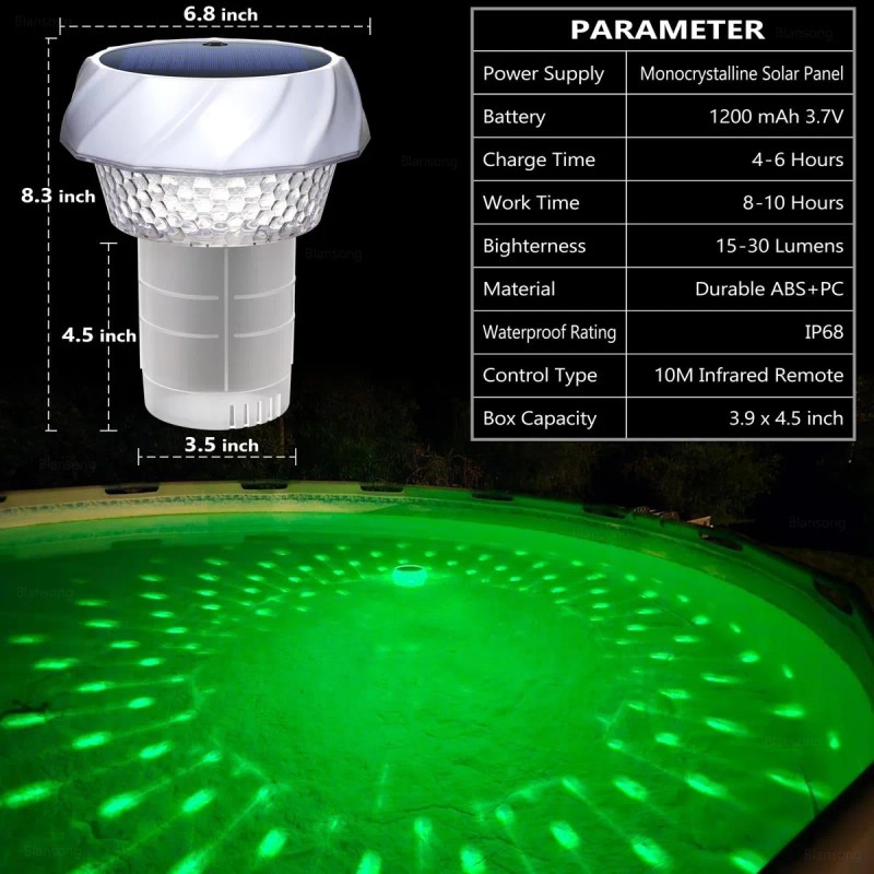 Luces Para Alberca,flotador Solar Cloro Piscina,accesorios