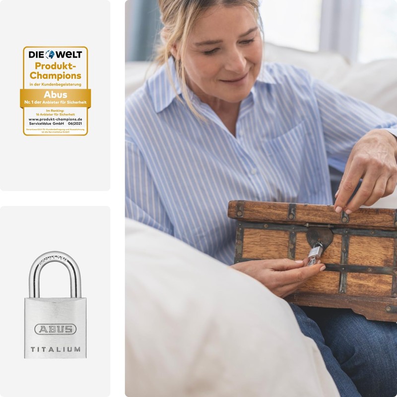ABUS Padlock Titalium 64TI/25 gl.-6256 - keyed Alike - Lock