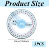 3 Pcs Protractor Circle Protractor 10cm Plastic Protractor Angle Measure