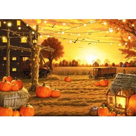Alltten 7X5FT Fall Backdrop Fall Pumpkin Patch Photo Backdrop Autumn Harvest Background Thanksgiving Party Decoration Banner F213