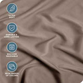 Bare Home 2-Pack Fitted Bottom Sheets Queen - Premium 1800 Ultra-Soft Wrinkle Resistant Microfiber - Deep Pocket (Queen, Taupe)