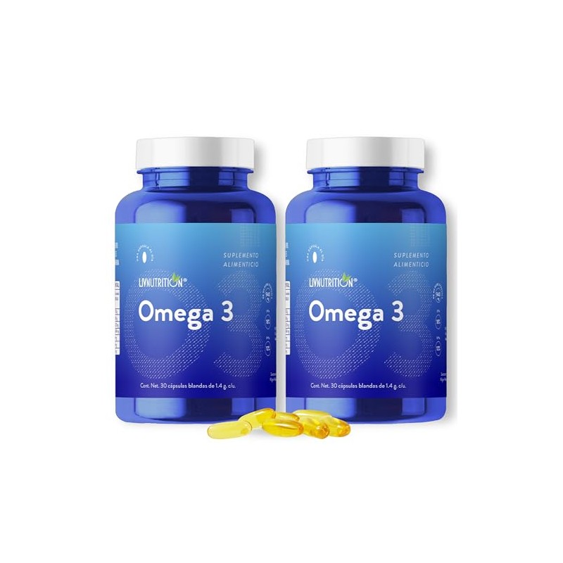 Liv Nutrition Omega Aceite Pescado Cápsulas Veganas Gluten Epa Dha