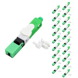 20 Sets Fiber Optic Cold Connector, Low Insertion Loss Wide Application Single Mode SC Fiber Optical Fast Connector for FTTH Projects