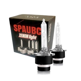SPAUBC D4S 6000K HID Headlight Bulbs – Xenon White 35W 6000LM – Plug and Play OEM HID Replacement – UV Quartz Glass, Waterproof – Pack of 2