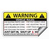 Vehicle Safety Warning Rules Sticker for Car Truck Window, Adhesive