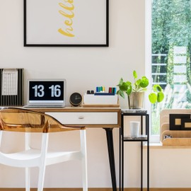 Relaxdays Organizer mit Griff, 4 Fächer, tragbar, Aufbewahrung, Bambus Henkel, Sortierbox, HBT 8,5 x 26 x 16 cm, weiß