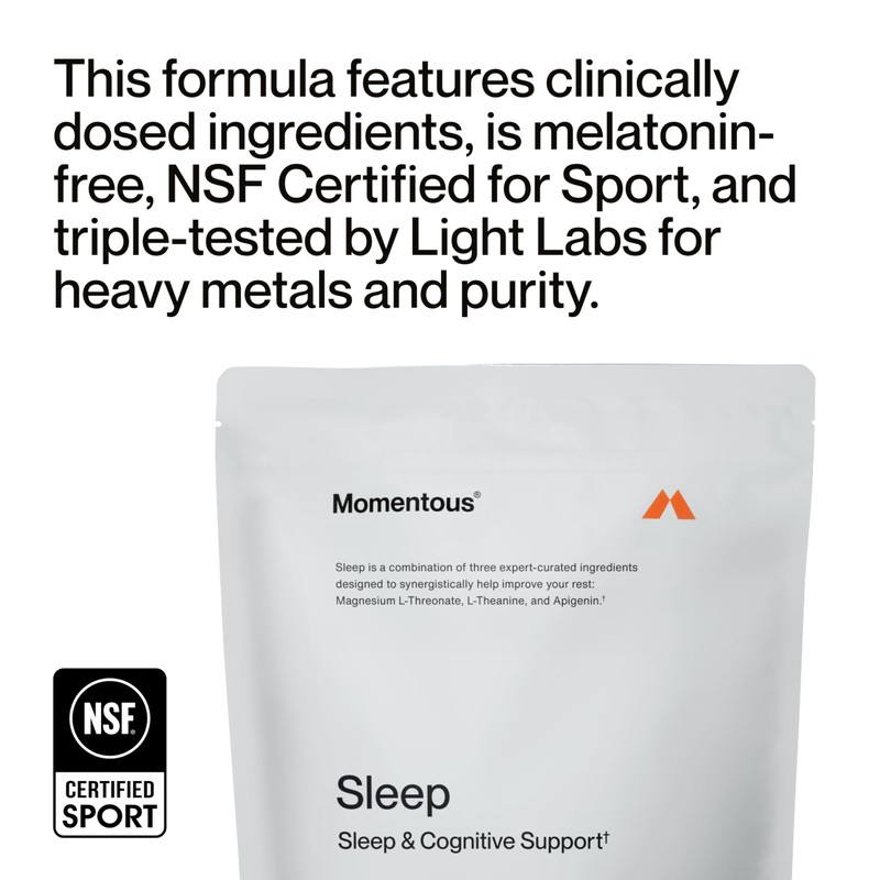 Momentous Nightly Sleep Pack - Magnesium L-Threonate, L-Theanine, and Apigenin
