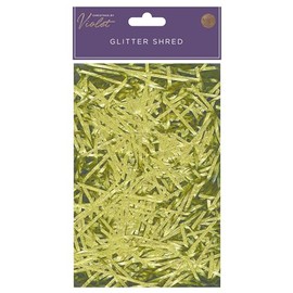 Design by Violet Gold Christmas Glitter Shredded Decorative Tissue Paper for Hampers Gift Wrapping Present Crafts Wrapping Paper -25g - Festive Tissue Paper - Christmas Tissue Paper