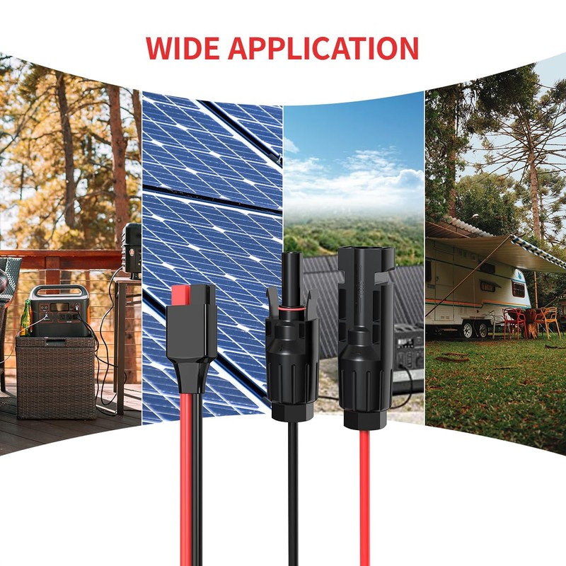 ELFCULB 10AWG 6FT Solar Panel Cable to Anderson Connector 2