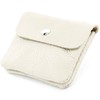 modamoda de P09 Italian Leather Women's Purse, Small, cream