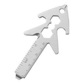 Eikovia 10 In 1 Bottle Opener Keychain,Keychains Multitool,Keychain Bottle Opener,Key Hook, Rope Cutter, Screwdriver, Metric Ruler, Wrench,Universal Backpack Tool,Silver