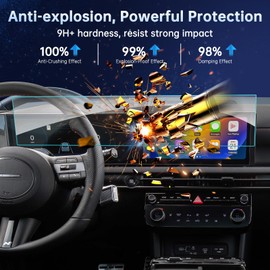 SHAOHAO for 2025 Hyundai Tucson Screen Protector Fit for 2025 Hyundai Tucson/ 2025 Santa Cruz 12.3 inch Screen Protector 9H Hardness Anti Scratch & Fingerprint 2025 Tucson/ 2025 Santa Cruz Accessories
